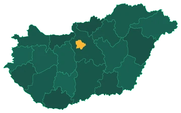 Magyarország térképe az aktuális hőmérsékletekkel
